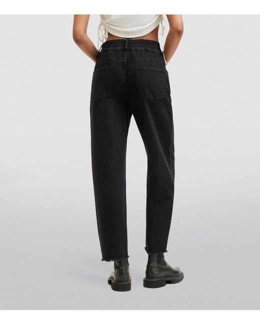 AllSaints Black Hailey Frayed Jeans