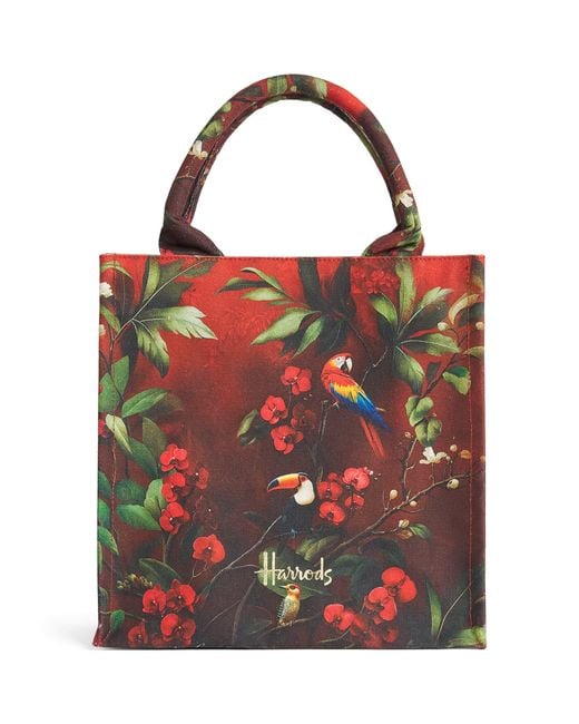 Harrods Red Small Exotics Blend 49 Tote Bag