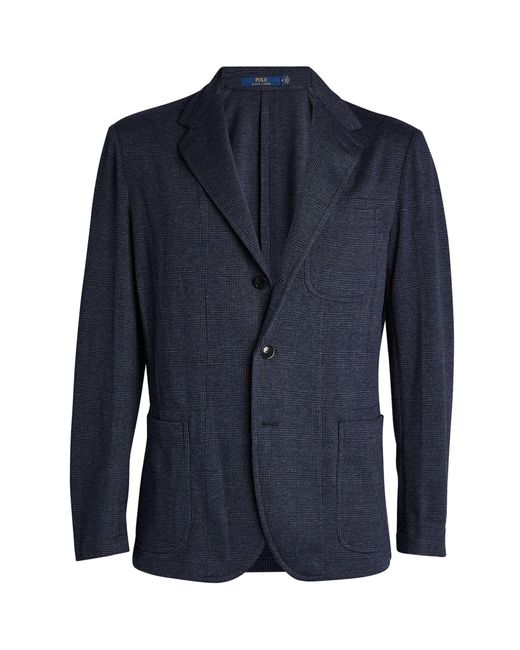 Polo Ralph Lauren Blue Jersey Genplaid Blazer for men