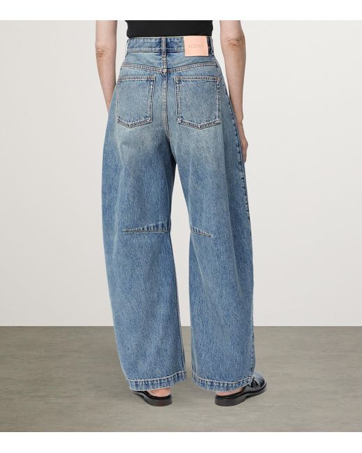 Loewe Blue Anagram Barrel Jeans
