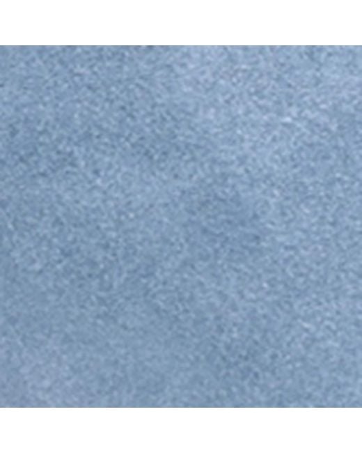 Zegna Blue Suede Triple Stitchtm Low Top Sneakers for men