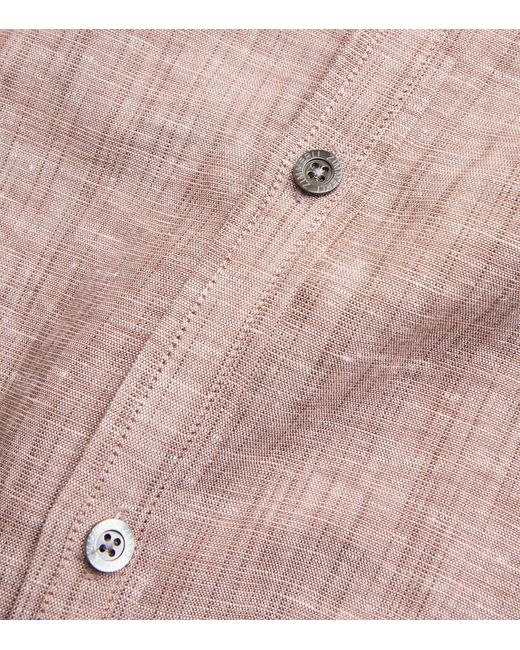 Zimmerli of Switzerland Pink Linen-cotton Shirt for men