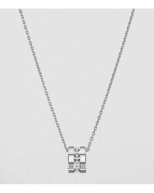 Chopard Metallic And Diamond Ice Cube Necklace