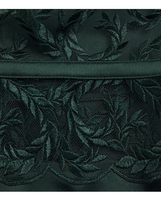 Coco De Mer Green Lace Arletta Slip Dress