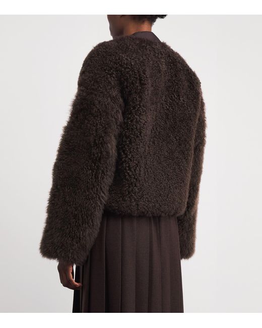 Yves Salomon Black Cashmere Shearling Jacket