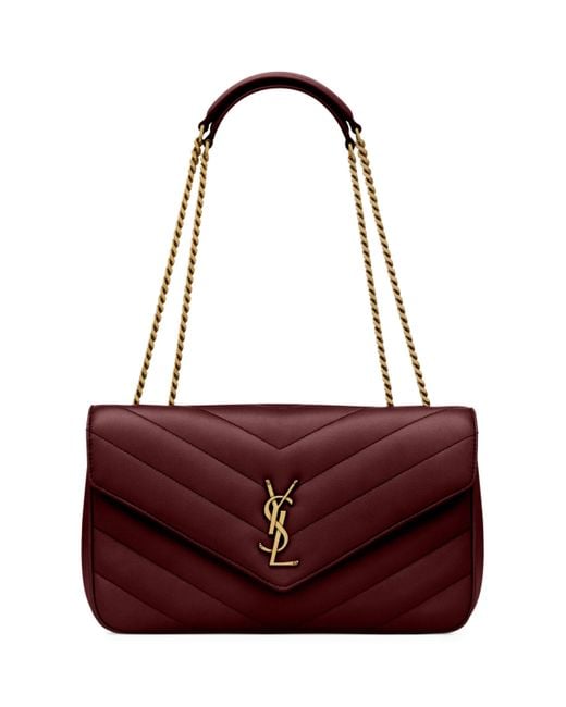 Saint Laurent Purple Medium Loulou Shoulder Bag