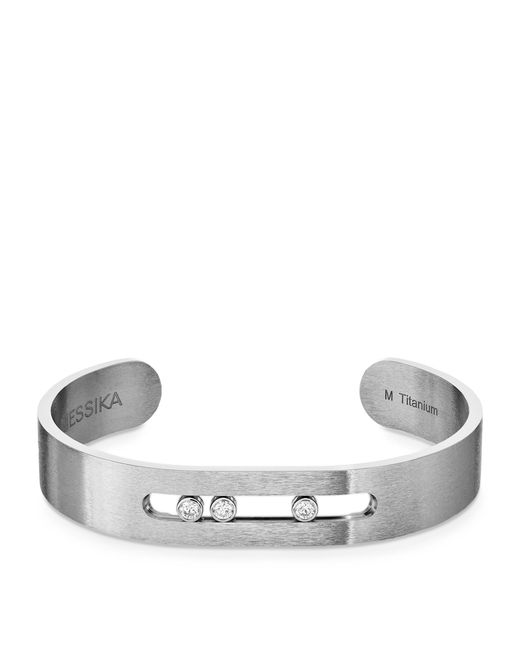 Messika Metallic Move Titanium And Diamond Bangle