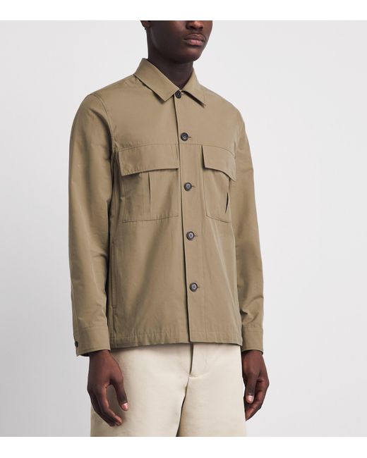Paul Smith Brown Cotton-Blend Twin-Pocket Overshirt for men