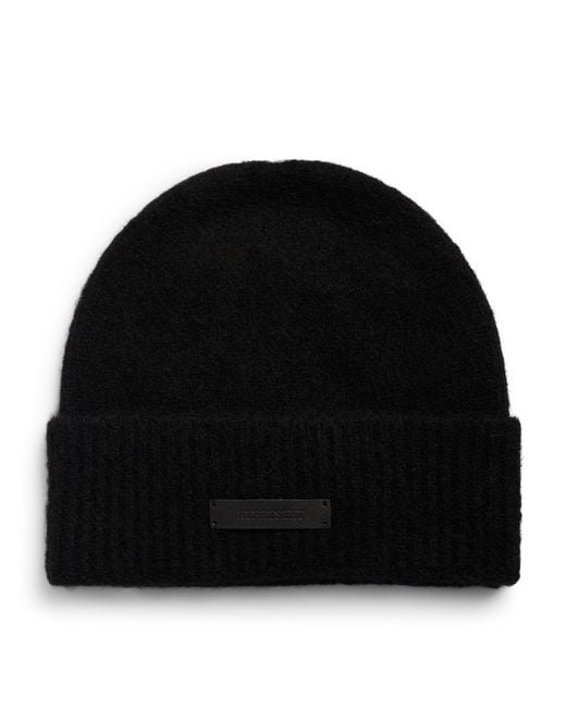 Represent Black Wool-Blend Knitted Beanie for men