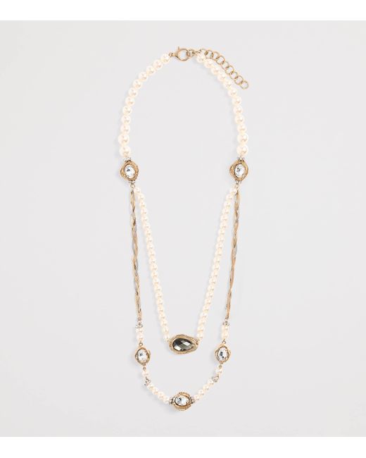 Weekend by Maxmara Natural Embellished Layered Necklace