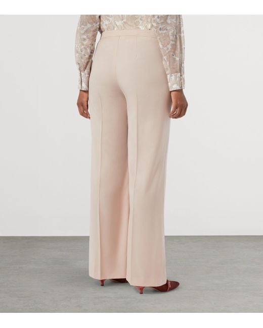 Marina Rinaldi Natural Virgin Wool Estri Tailored Trousers