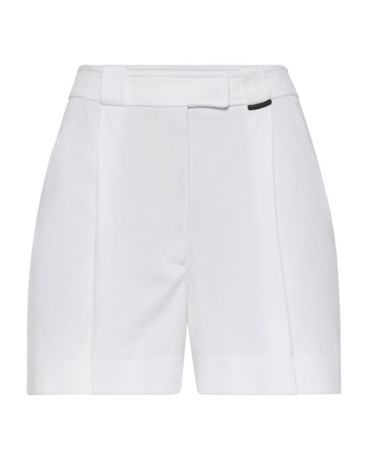 Brunello Cucinelli White Cotton Monili Shorts