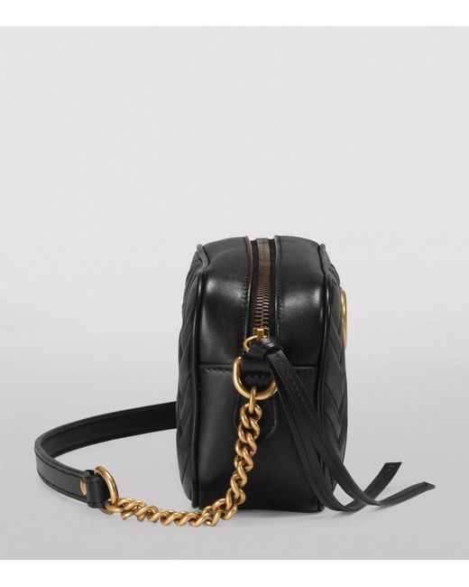 Gucci Black Mini Marmont Matelassé Shoulder Bag