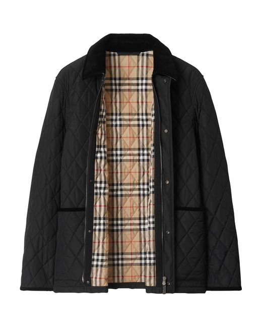 Burberry Black Quilted Barn Jacket for men