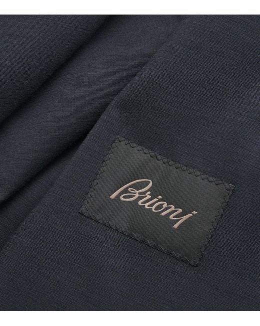 Brioni Blue Water-Repellent Performa Car Coat for men