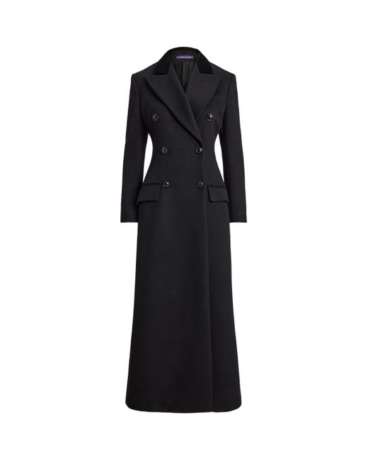 Ralph Lauren Black Wool-Cashmere Anthony Coat