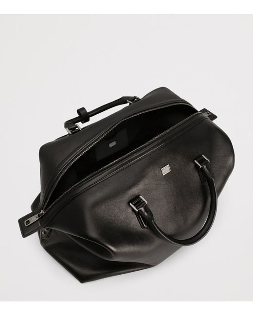 Dolce & Gabbana Black Leather Roma Holdall for men