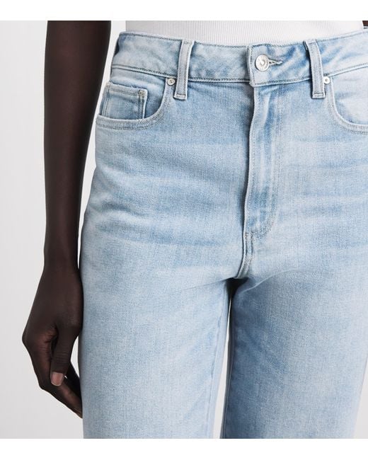 PAIGE Blue Stevie High-Rise Straight Ankle Jeans