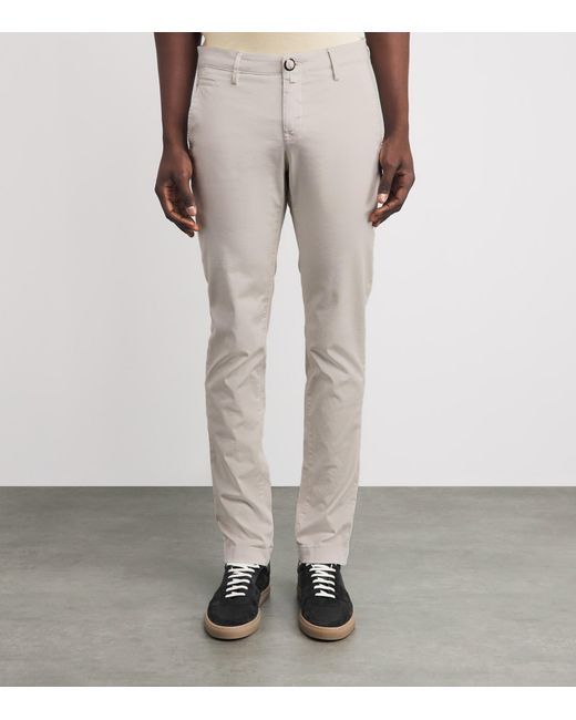 Jacob Cohen White Bobby Slim Chinos for men