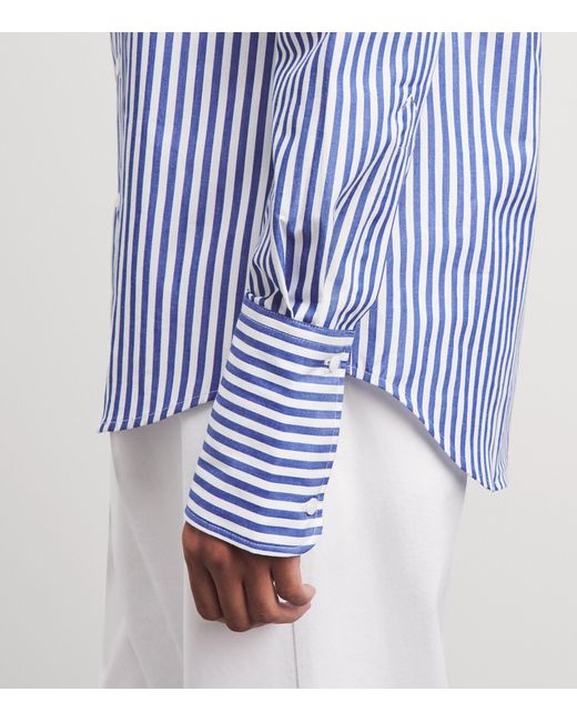 With Nothing Underneath Blue Organic Cotton The Boyfriend Shirt