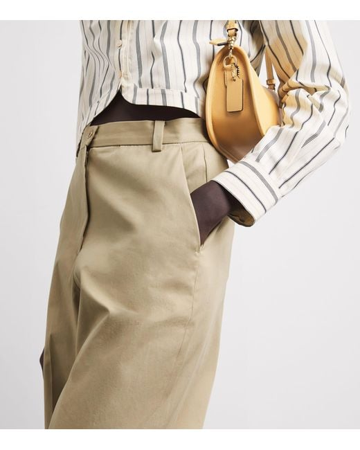 Claudie Pierlot Natural Cotton Straight Trousers