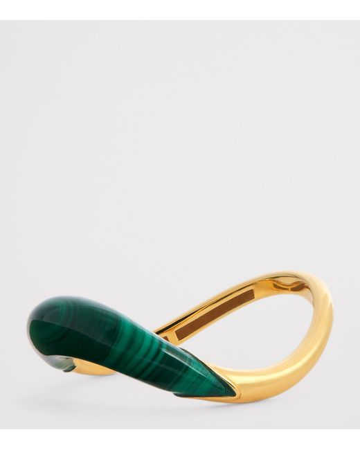 L'Atelier Nawbar Green And Malachite Boa Stackable Ring