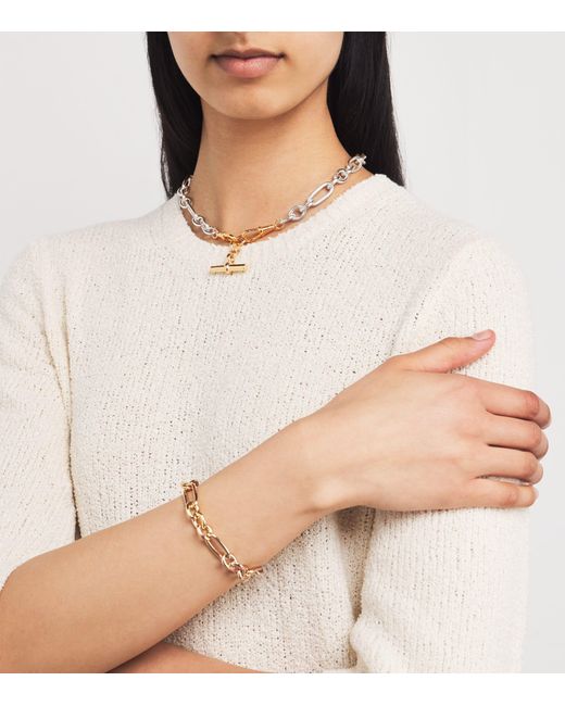 Tilly Sveaas Metallic Medium Sterling T-Bar Clipt Necklace