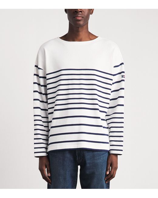 Polo Ralph Lauren White Cotton Stripe Sweater for men