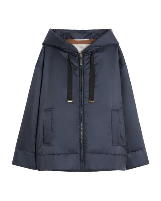 Max Mara Blue Water-Repellent Relaxed Padded Jacket