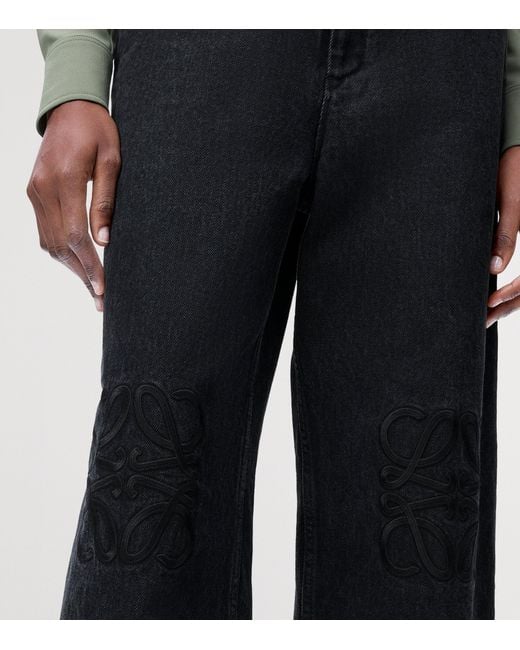 Loewe Blue Anagram Baggy Jeans