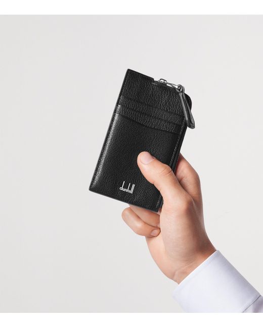 Dunhill Black Goatskin Duke Fine Card Holder for men