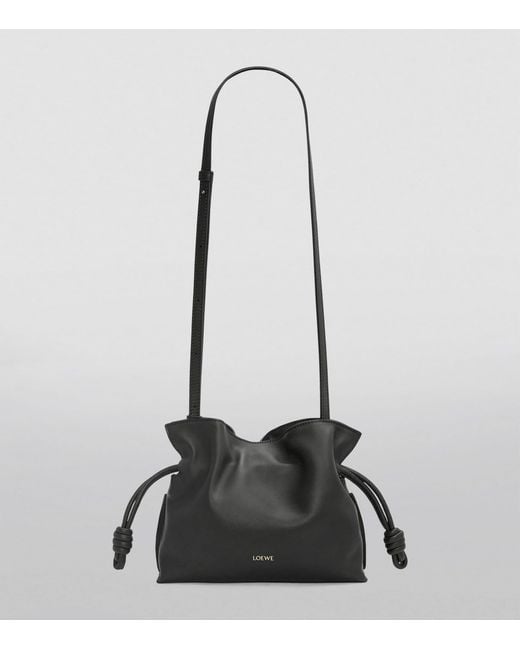 Loewe Black Mini Leather Flamenco Purse