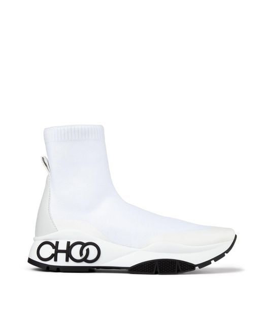Jimmy Choo White Raine Sock/f Sneakers