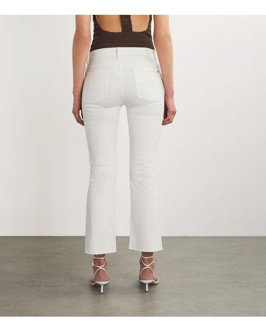 7 For All Mankind White Daisy Bootcut Jeans