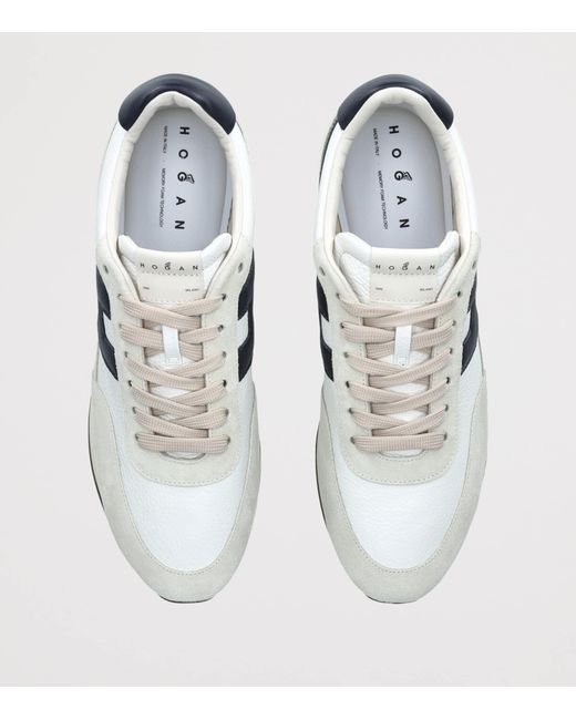 Hogan White Leather H669 Allacciato Sneakers for men