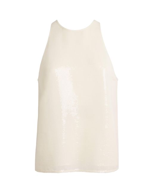 Aeron White Sequin Lucia Sleeveless Top