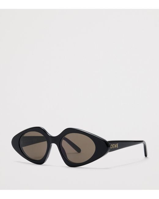 Loewe Black Acetate Triangle Slim Sunglasses for men
