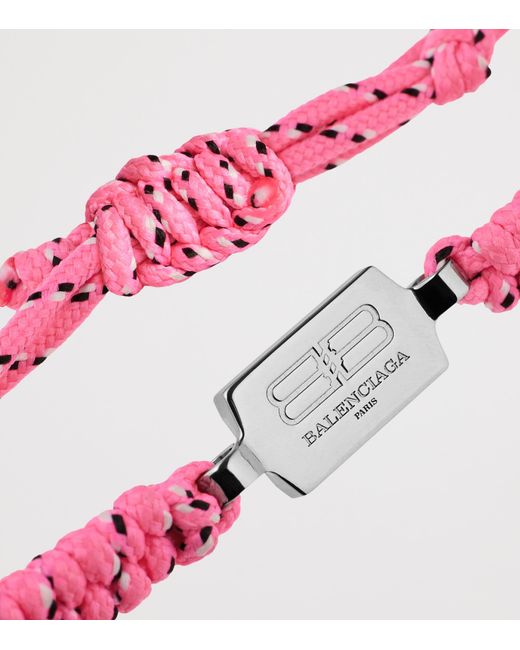 Balenciaga Pink Saint-Germain Lace Bracelet for men