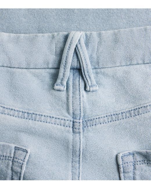 GOOD AMERICAN Blue Cotton Good Skate Jeanius Trousers