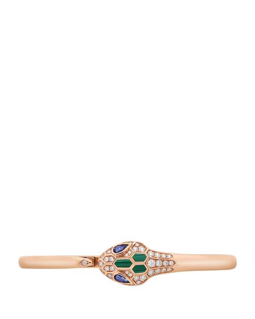 BVLGARI Metallic And Precious Stone Serpenti Bangle