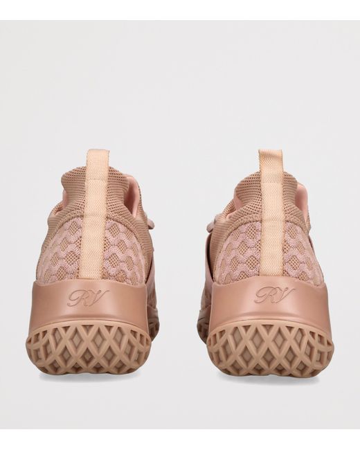 Roger Vivier Pink Viv' Run Strass Buckle Sneakers