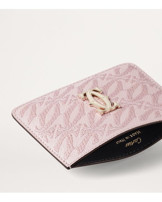 Cartier Pink Leather C De Simple Card Holder