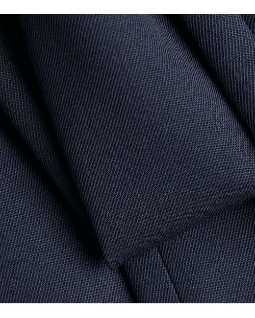 Vince Blue Wool-Blend Twill Trousers for men