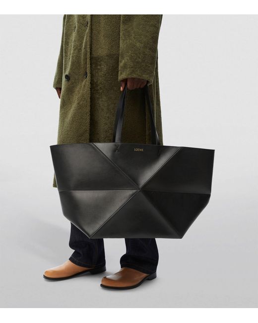 Loewe Black Puzzle Fold Xl Tote Bag for men