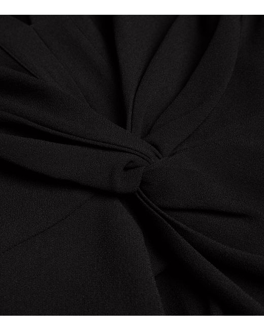 St. John Black Long-sleeve Midi Dress