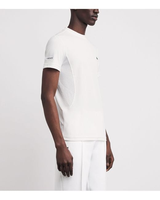 Lacoste White X Novak Djokovic Tennis T-Shirt for men