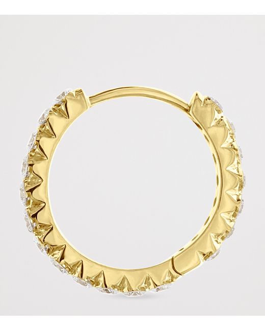 Maria Tash Metallic Invisible Set Diamond Eternity Single Hoop Earring
