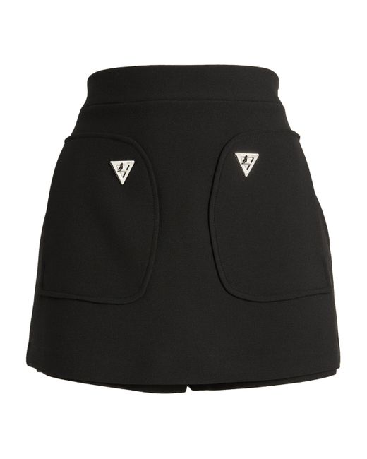 Maje Black High-Waist Skort