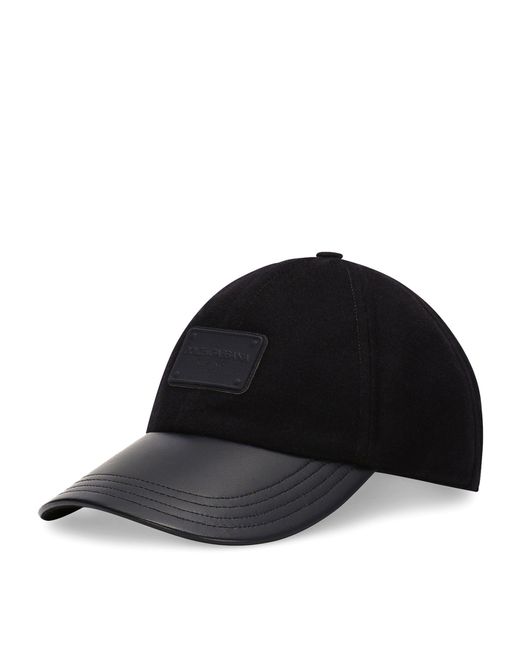 Dolce & Gabbana Black Virgin Wool-blend Logo Baseball Cap for men