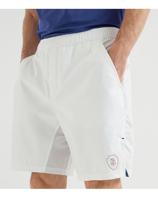 Brunello Cucinelli White Technical Bermuda Shorts for men